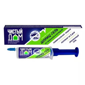 Гель-шприц Чистый Дом Универсальный от тараканов и муравьев 20 мл