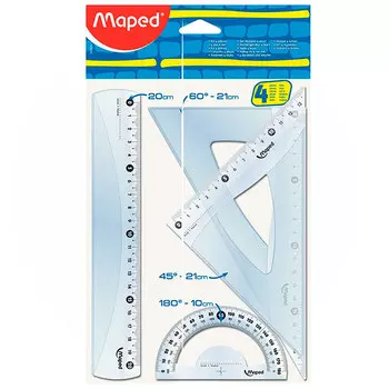 Геометрический набор Mаped start midi линейки 4 предмета