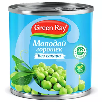 Горошек Green Ray без сахара ж/б 425 мл