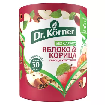 Хлебцы Dr.Korner злаковый коктейль яблочный с корицей 90 г