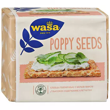 Хлебцы пшеничные Wasa с белым маком 240 гр