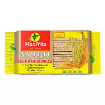 Хлебцы с растительными пшеничными волокнами MaxiVita Полезноff 150 гр