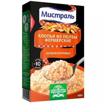 Хлопья Мистраль фермерские из полбы 400 гр