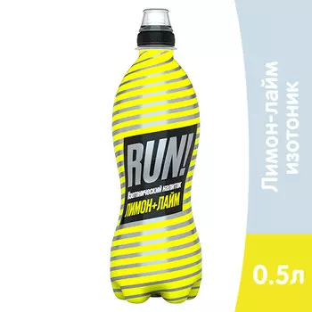 Изотонический напиток Run лимон-лайм 0.5 литра, пэт, 12 шт. в уп.