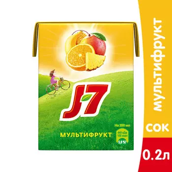 J7 / Джей Севен Тропические фрукты 0,2л (27шт.)