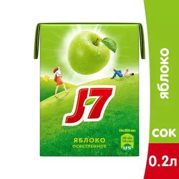 Сок J7 / Джей Севен Яблоко осветленное 0,2л (27шт.)