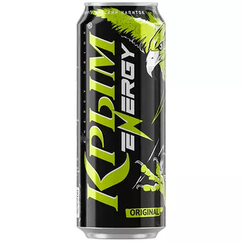 Энергетический напиток Kрым Energy Original 0.45 литра, ж/б, 12 шт. в уп.