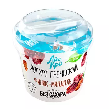 Йогурт Греческий АйсКро финик, миндаль без сахара 3,8% БЗМЖ 125 гр