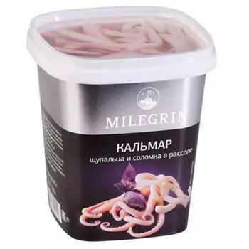 Кальмар щупальца и соломка в рассоле милегрин Меридиан 415 гр