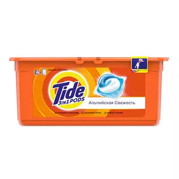 Капсулы для стирки Tide альпийская свежесть 30х25,2 гр