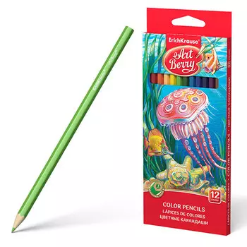 Карандаши Erich Krause 6-гранные 12 цветов