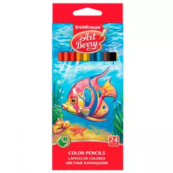 Карандаши Erich Krause 6-гранные 24 цвета