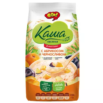 Каша Ого! овсяная с абрикосом и черносливом 350 гр