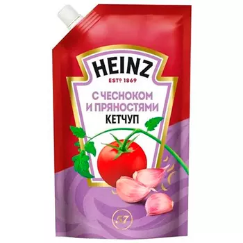Кетчуп Heinz с чесноком и пряностями 350 гр