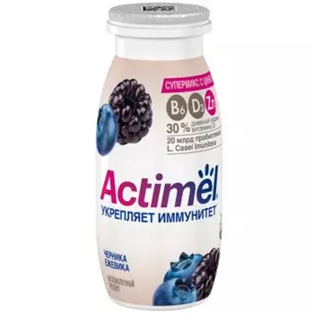 Кисломолочный продукт Actimel черника-ежевика 1,5% БЗМЖ 95 гр