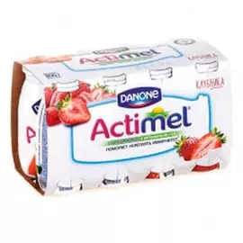 Кисломолочный продукт Аctimel Клубника 2,5% БЗМЖ 8х100 гр