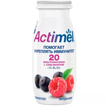Кисломолочный продукт Actimel смородина-малина 1,5% БЗМЖ 95 гр
