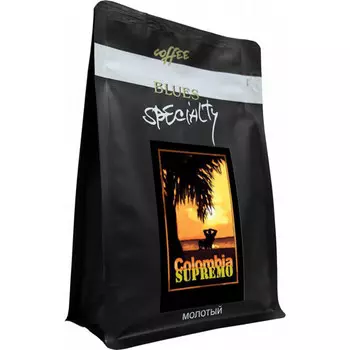 Кофе Blues Колумбия Супремо молотый в/у 200 гр