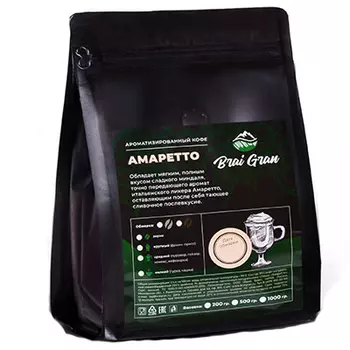 Кофе Brai Gran Амаретто зерно в/у 200 гр