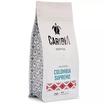 Кофе Caribia Arabica Colombia Supremo зерно 250 гр