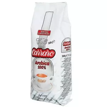 Кофе Carraro Arabica 100% зерно 500 гр