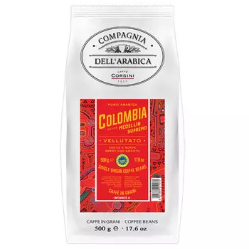 Кофе Dell Arabica Colombia Medellin Supremo зерно в/у 500 гр