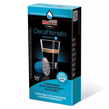 Кофе Molinari Decaffeinato 10 капсул