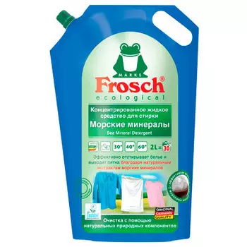 Концентрированное жидкое средство для стирки Frosch Ecological морские менералы 2 литра