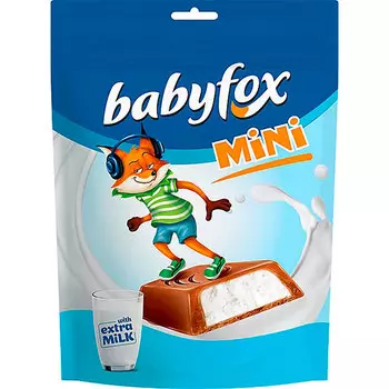 Конфеты BabyFox mini с молочной начинкой 120 гр