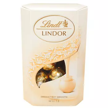 Конфеты Lindt Lindor белый корнет 200 гр
