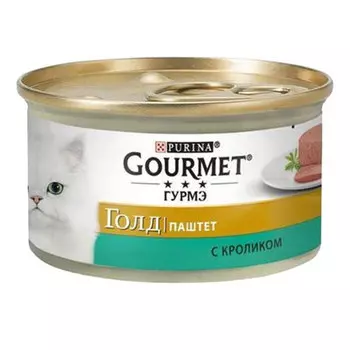 Корм для кошек Gourmet Gold паштет кролик в маринаде (85гр) (24шт)