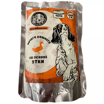 Корм влажный ХрумНямово на основе утки для собак 300 гр