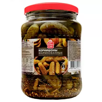 Корнишоны маринованные Fine Life 680 гр