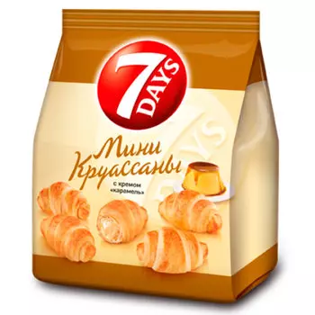 Круассан 7Days Мини с кремом Карамель 300 гр