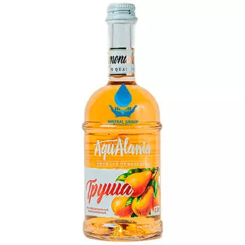 Лимонад Aqualania Груша 0.5 литра, газ, стекло, 12 шт. в уп.