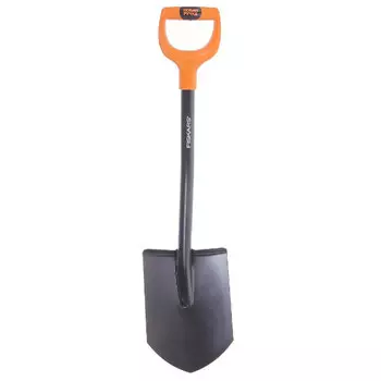 Лопата штыковая укороченная Fiskars SolidTM сталь, с черенком 81 см
