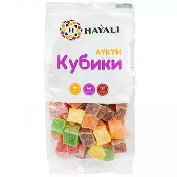 Лукум HAYALI кубики экзотический микс 200 гр