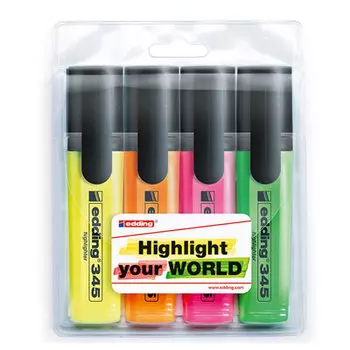 Маркер текстовый Е-345 4 шт. в упаковке