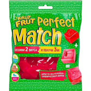 Мармелад KrutFrut Perfect Match жевательный в форме кубиков 70 гр