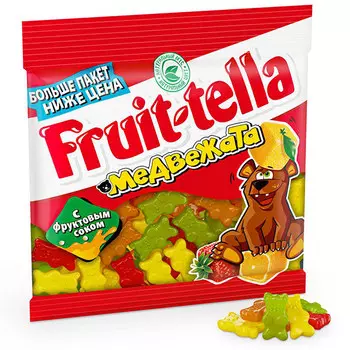 Мармелад жевательный Fruittella Медвежата с фруктовым соком 150 гр