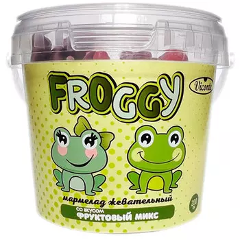 Мармелад жевательный Viconte Лягушки фруктовый микс сладкий 200 гр