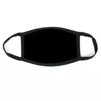 Маски защитные 2х-слойные черные многоразовые 4 шт