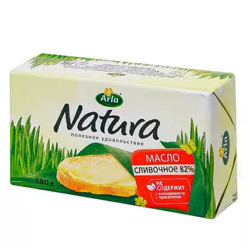 Масло Arla Natura сливочное 82% БЗМЖ 180 гр