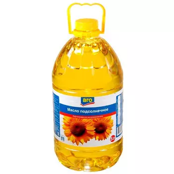 Масло Aro подсолнечное рафинированное дезодорированное 5 литров