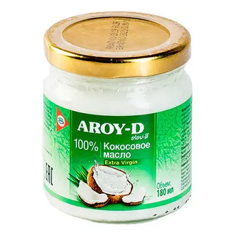 Масло кокосовое Aroy-D Extra Virgin 180 мл