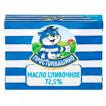 Масло Простоквашино сливочное крестьянское 72,5% БЗМЖ 180 гр