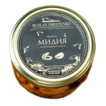 Мидия малосольная в масле (Ферма Желтенко Р.) 220 мл