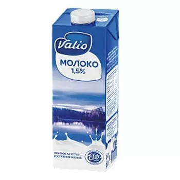 Молоко Valio Elite 1,5% БЗМЖ 973 мл, 12 шт. в уп.