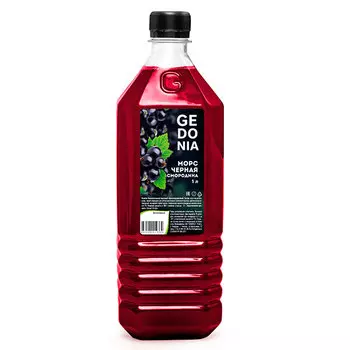 Морс Gedonia Черная смородина 1 литр, пэт, 16 шт. в уп.