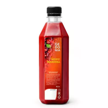 Морс Gedonia Клюква 0,5 литра, пэт, 10 шт. в уп.